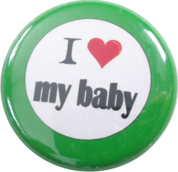 I love my baby Button grün